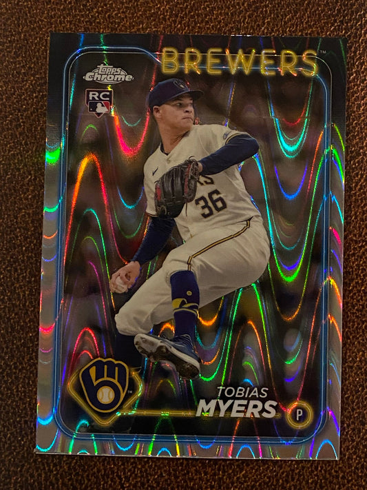 Tobias Myers - 2024 Topps Chrome Update - Raywave Refractor - Brewers