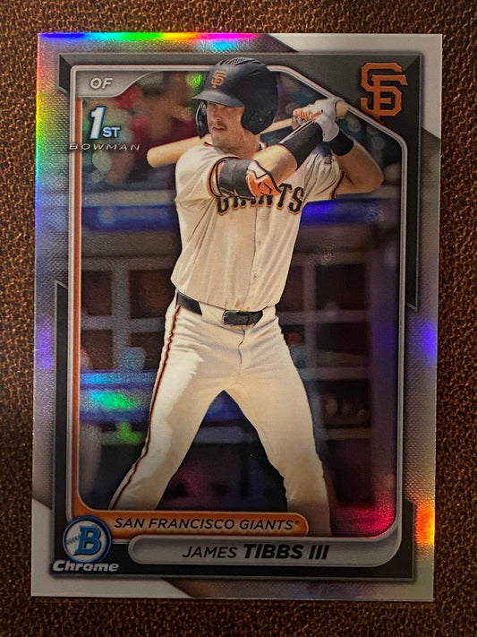 James Tibbs III - 2024 Bowman Draft - Refractor - Giants