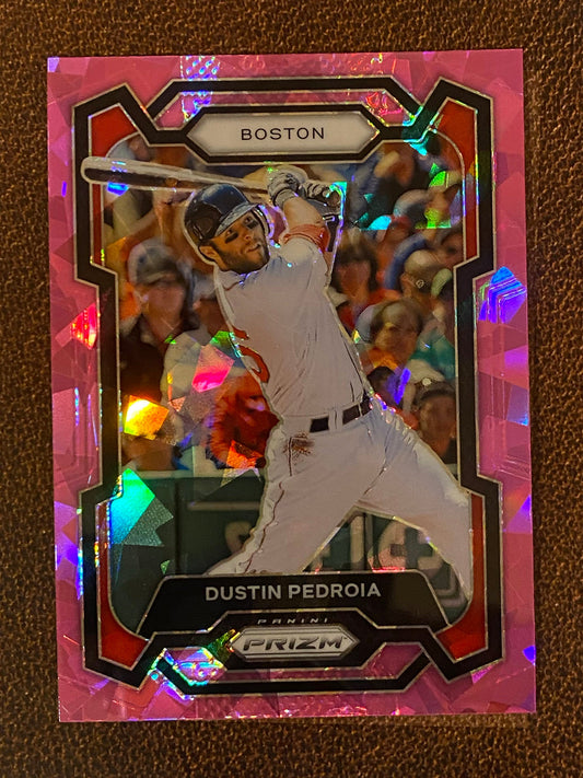 Dustin Pedroia - 2024 Panini Prizm - Pink Ice Mega - Red Sox