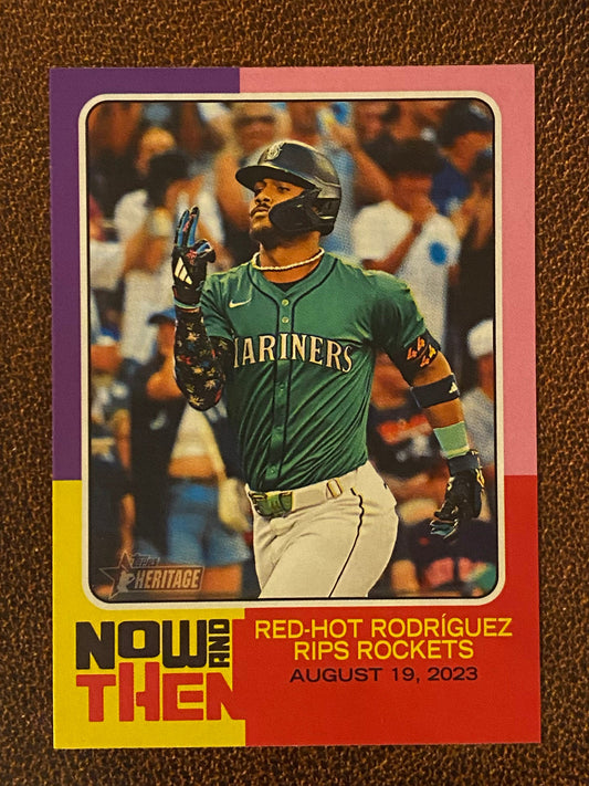 Julio Rodriguez - 2024 Topps Heritage High Number - Now and Then - Mariners