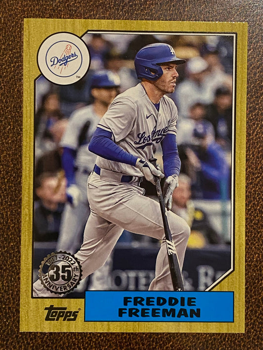 Freddie Freeman - 2022 Topps Update - 1987 Insert - Dodgers