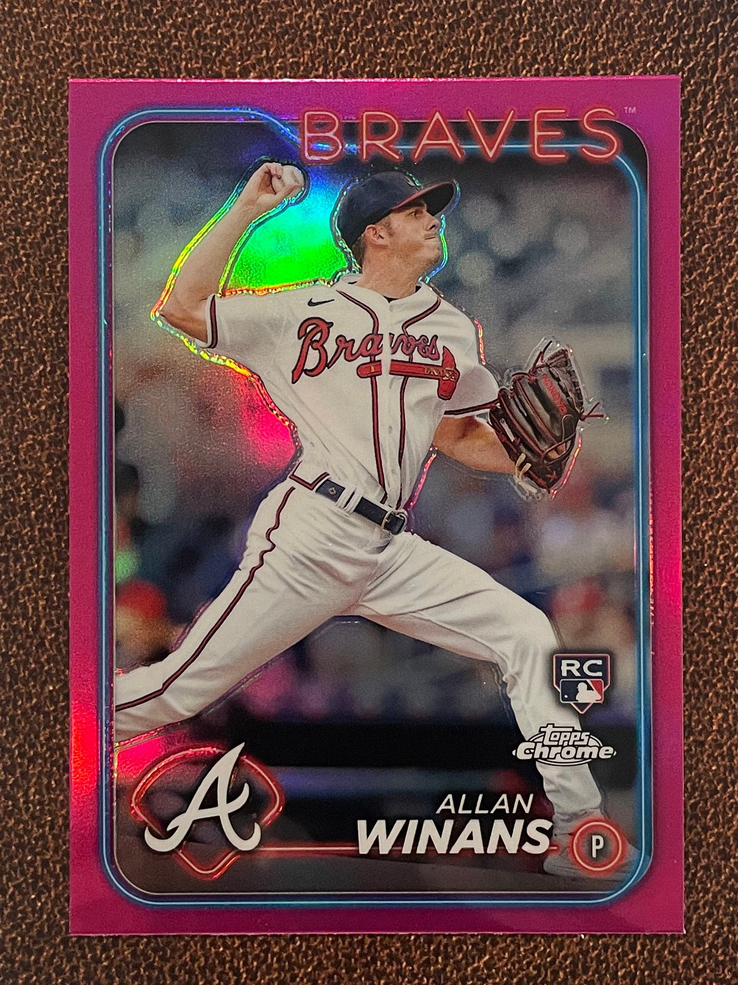 Allan Winans - 2024 Topps Chrome - Pink Refractor - Braves