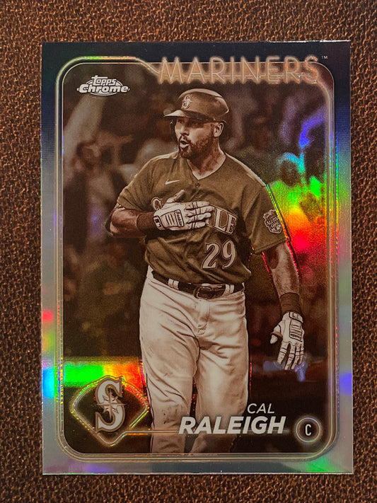 Cal Raleigh - 2024 Topps Chrome - Sepia Refractor - Mariners