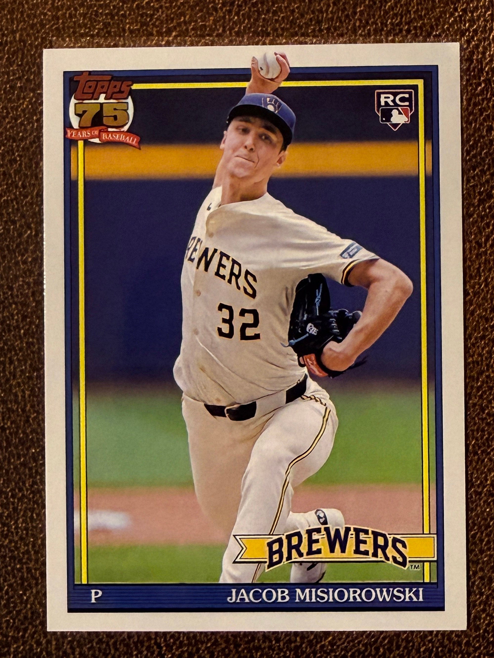 Misiorowski Rookie Card Jacob Misiorowski - 2026 Topps Series 1 - 1991 Insert - Brewers ...