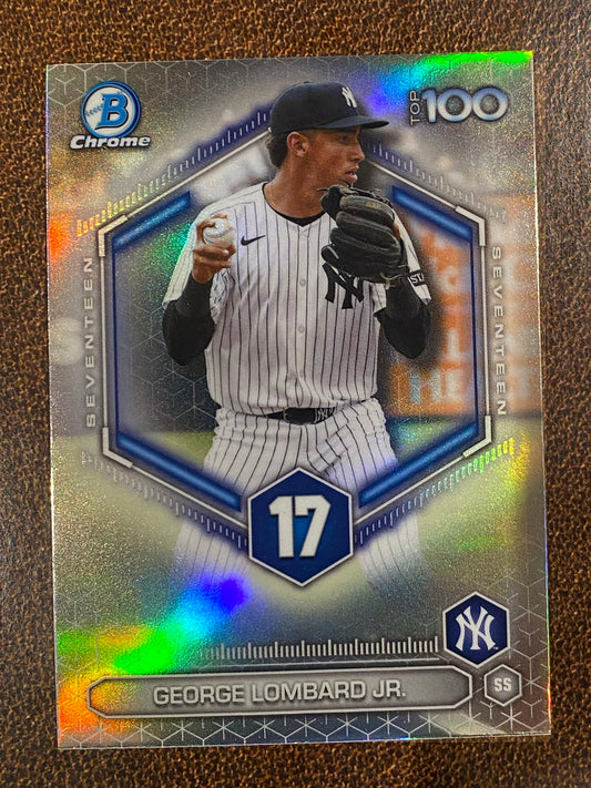 George Lombard Jr. - 2026 Bowman - Scouts Top 100 Insert - Yankees