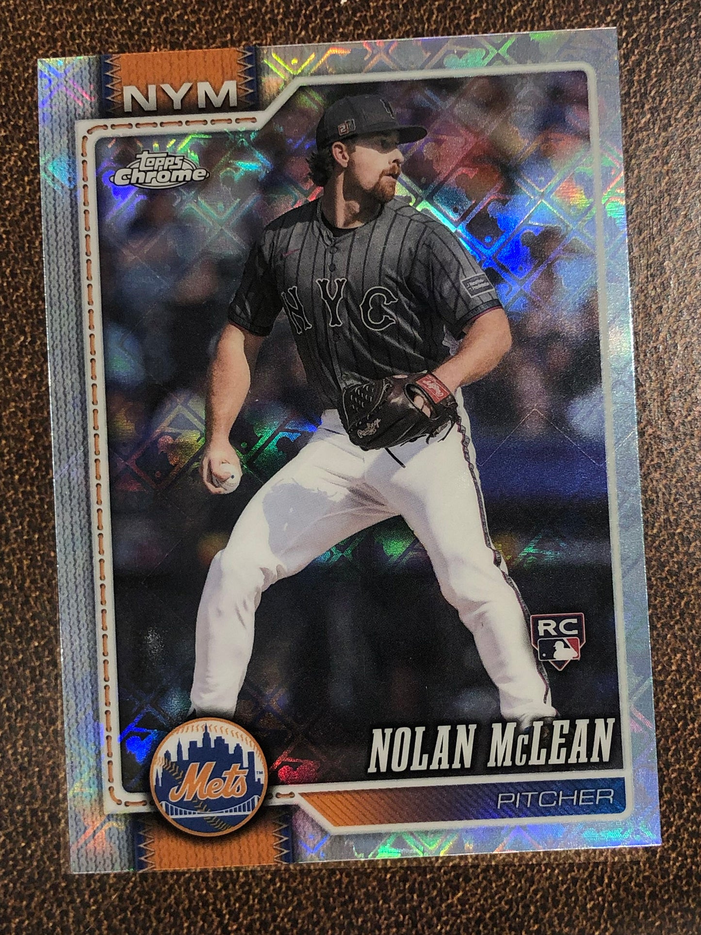 Nolan McLean - 2026 Topps Chrome Logofractor - Base Logofractor - Mets
