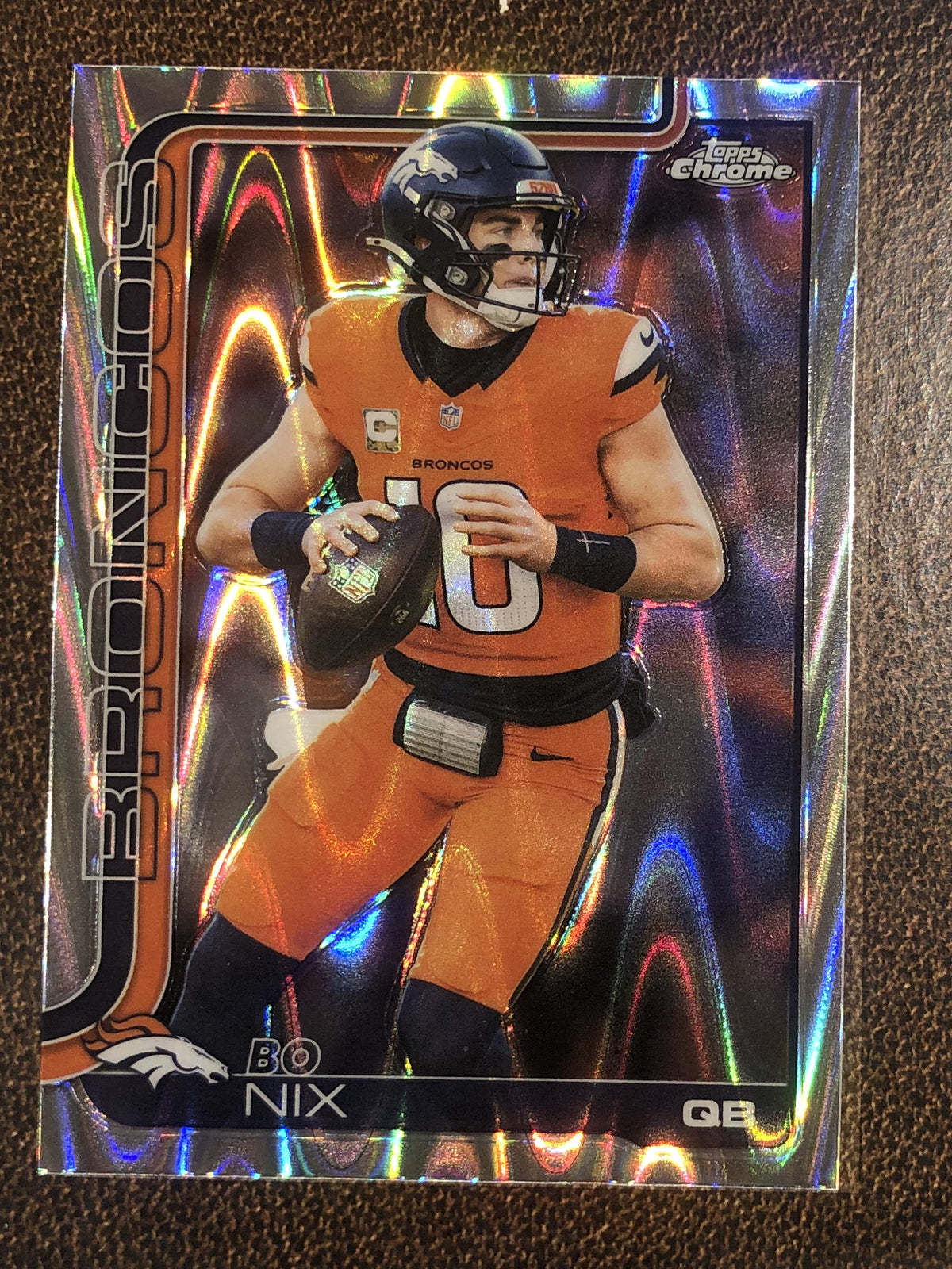 Bo Nix - 2025 Topps Chrome - Raywave Refractor - Broncos