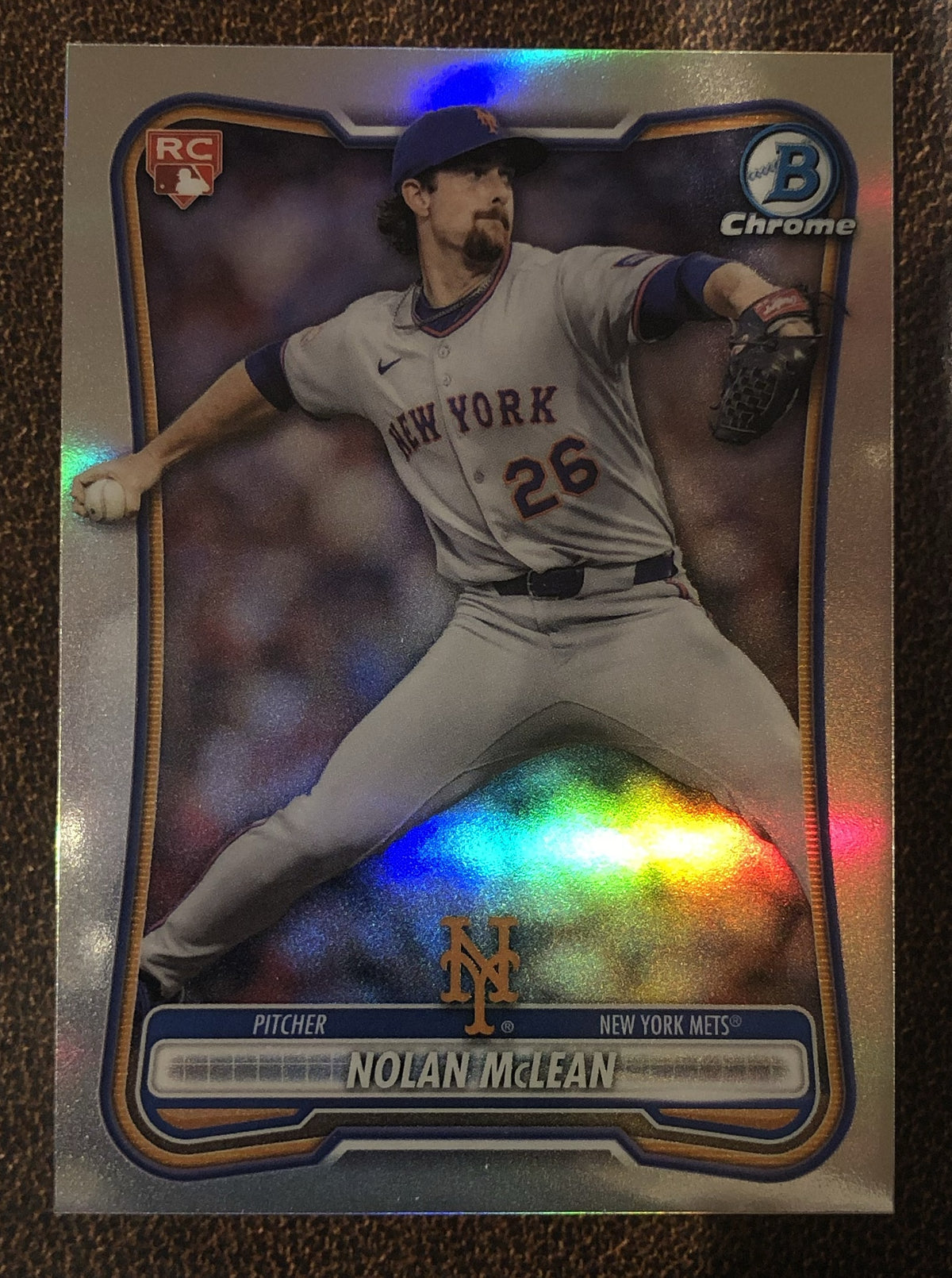 Nolan McLean - 2026 Bowman Chrome - Red Rookie Redemption - Mets