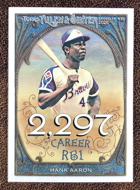 Hank Aaron - 2026 Topps Allen & Ginter - Career Insert (CR-12) - Braves
