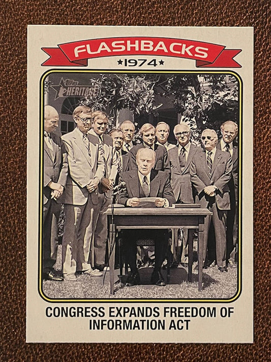 Freedom of Information Act - 2023 Topps Heritage - Flashbacks 1974 Insert