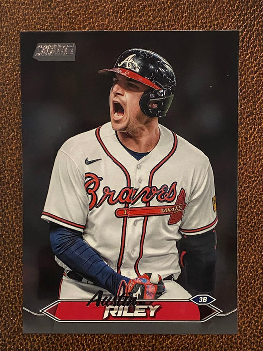 Austin Riley - 2024 Topps Stadium Club - Black Foil - Braves