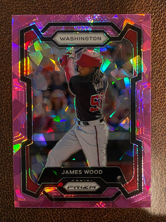 James Wood - 2024 Panini Prizm - Pink Ice - Nationals