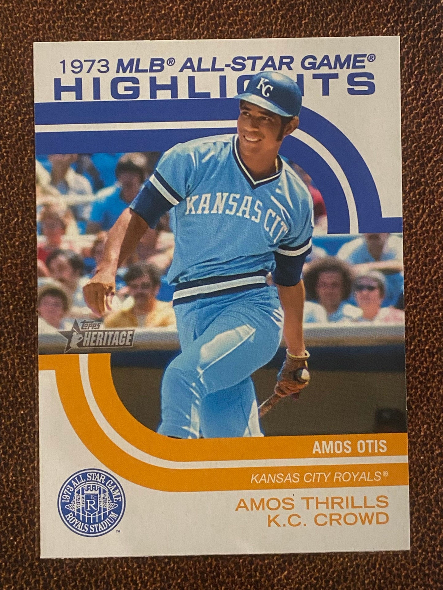 Amos Otis - 2022 Topps Heritage High Number - 1973 MLB All-Star Game Highlights - Royals