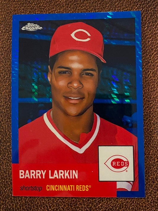 Barry Larkin - 2022 Topps Chrome Platinum Anniversary - Blue Prism - Reds