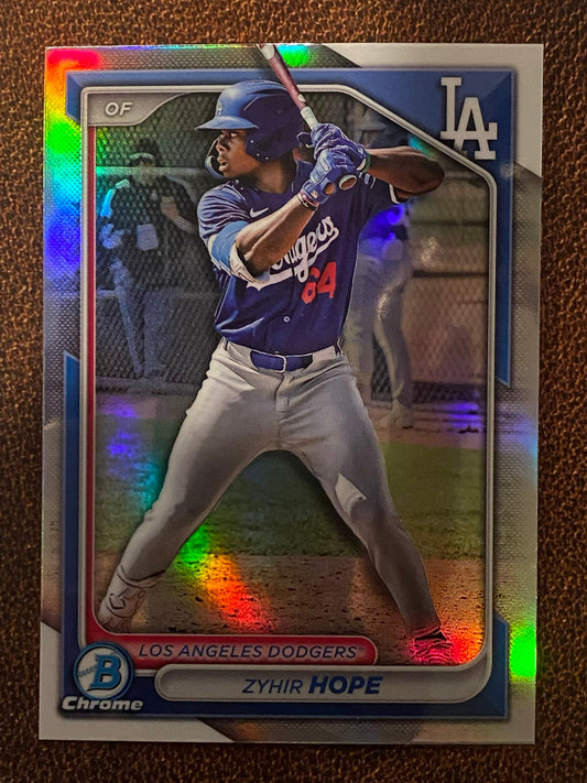 Zyhir Hope - 2024 Bowman Draft - Refractor - Dodgers