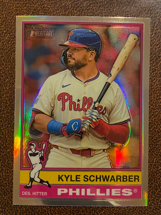 Kyle Schwarber - 2025 Topps Heritage - Refractor - Phillies