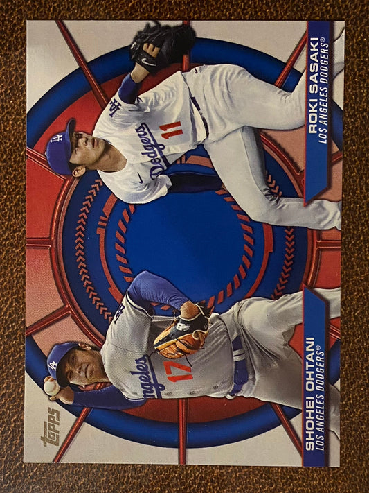 Shohei Ohtani/Roki Sasaki - 2025 Topps Series 2 - Dynamic Duo Insert - Dodgers