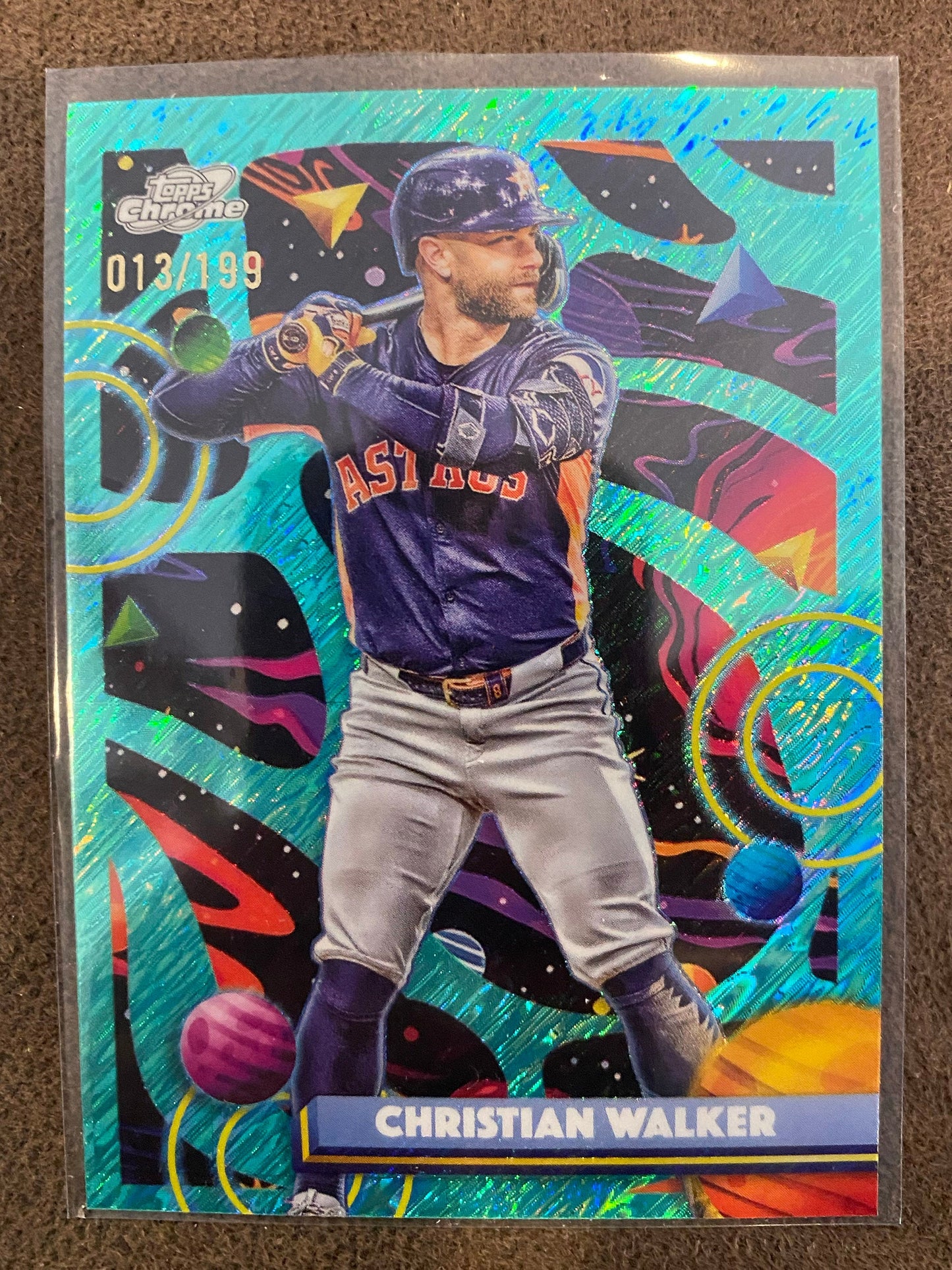 Christian Walker - 2025 Topps Chrome Cosmic - Aqua /199 - Astros