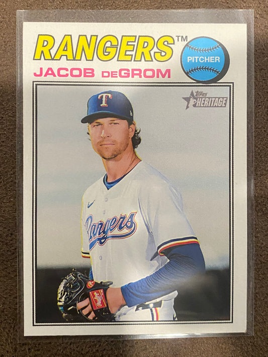 Jacob deGrom - 2026 Topps Heritage - Banner Variation - Rangers