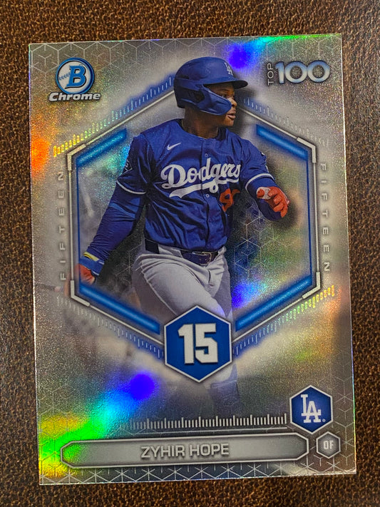 Zyhir Hope - 2026 Bowman - Scouts Top 100 Insert - Dodgers