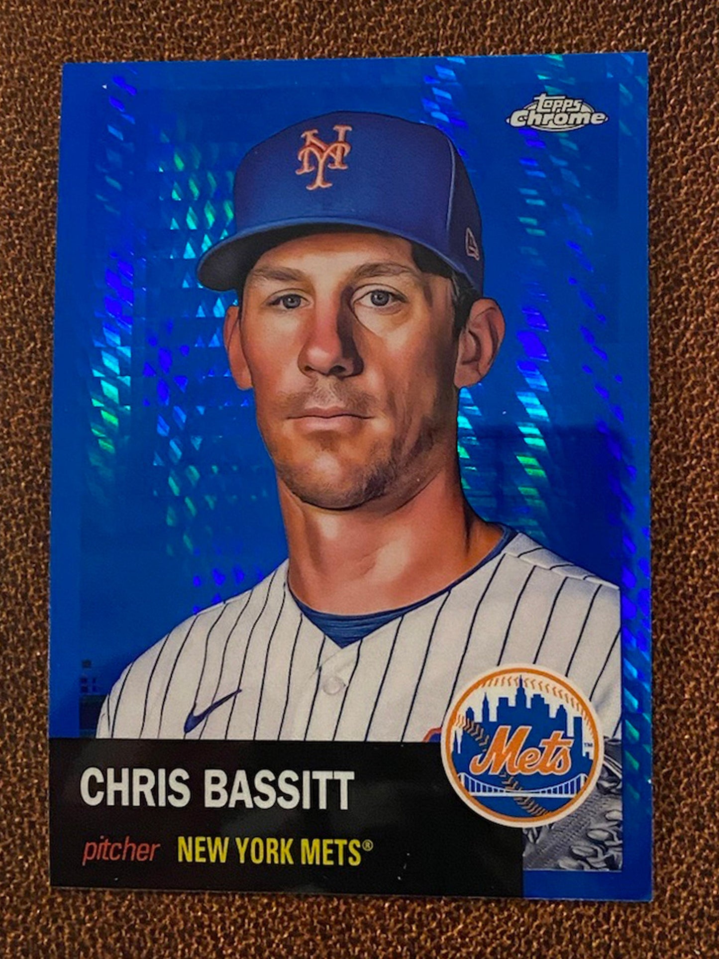 Chris Bassitt - 2022 Topps Chrome Platinum Anniversary - Blue Prism - Mets