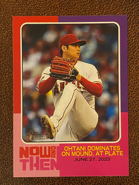 Shohei Ohtani - 2024 Topps Heritage High Number - Now and Then - Angels