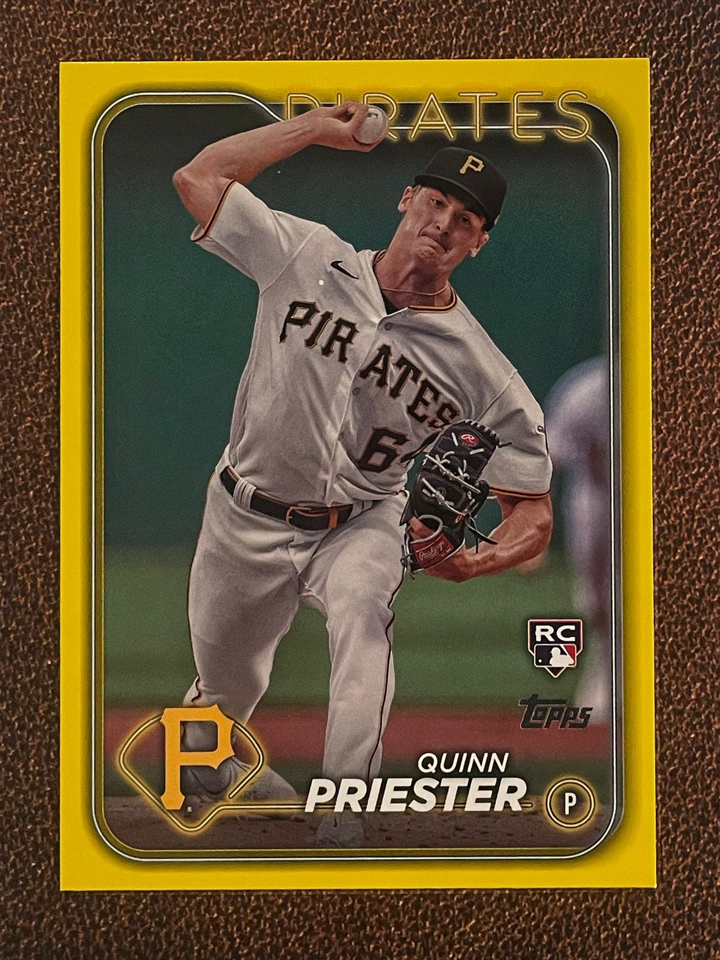 Quinn Priester - 2024 Topps Series 1 - Yellow Parallel - Pirates