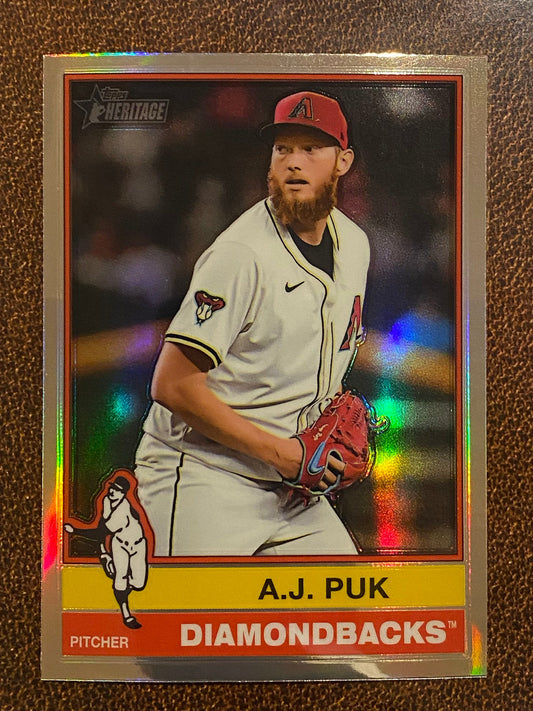 A.J. Puk - 2025 Topps Heritage - Refractor - Diamondbacks