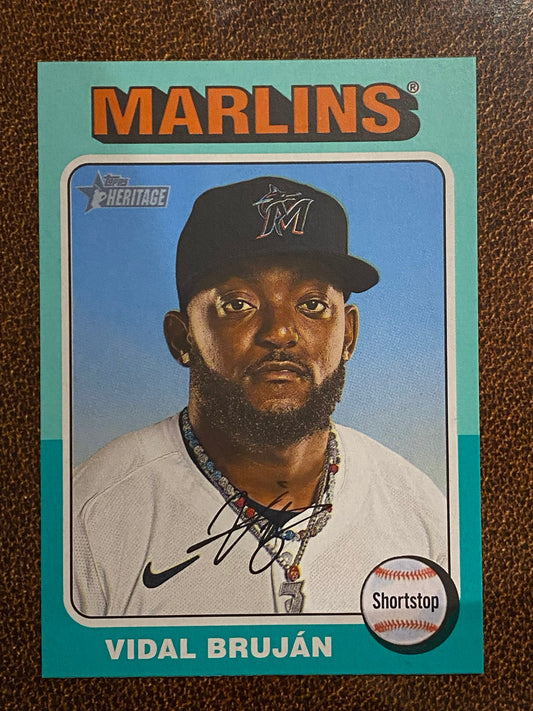 Vidal Brujan - 2024 Topps Heritage High Number - Aqua Border - Rays