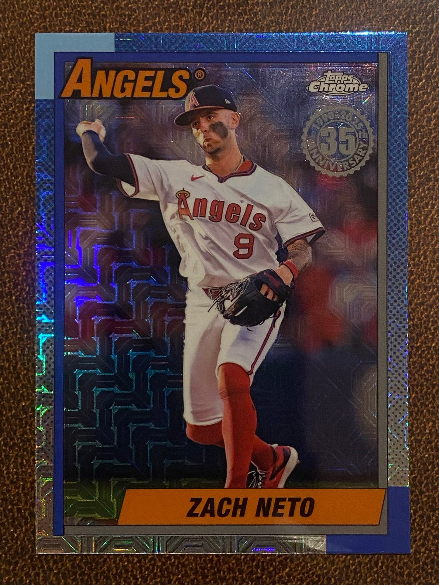 Zach Neto - 2025 Topps Series 2 - 1990 Mojo Refractor - Angels
