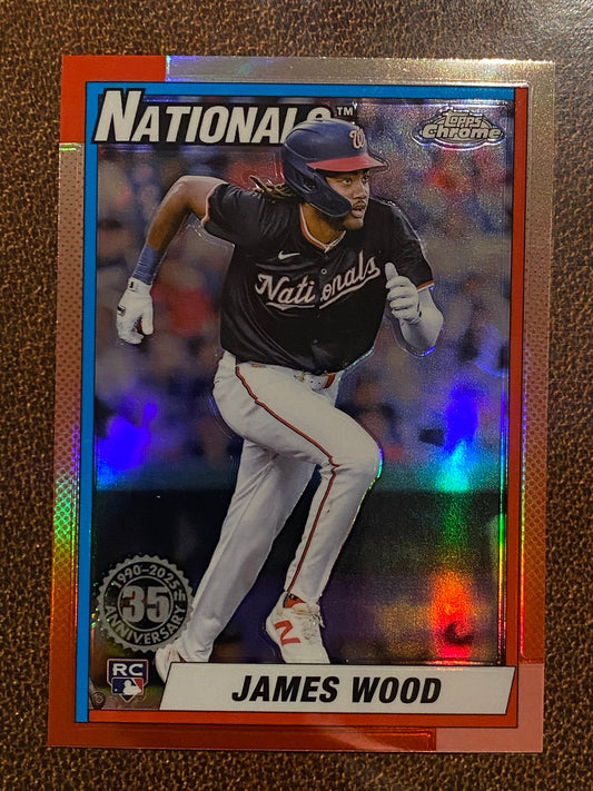 James Wood - 2025 Topps Chrome - 1990 Insert - Nationals