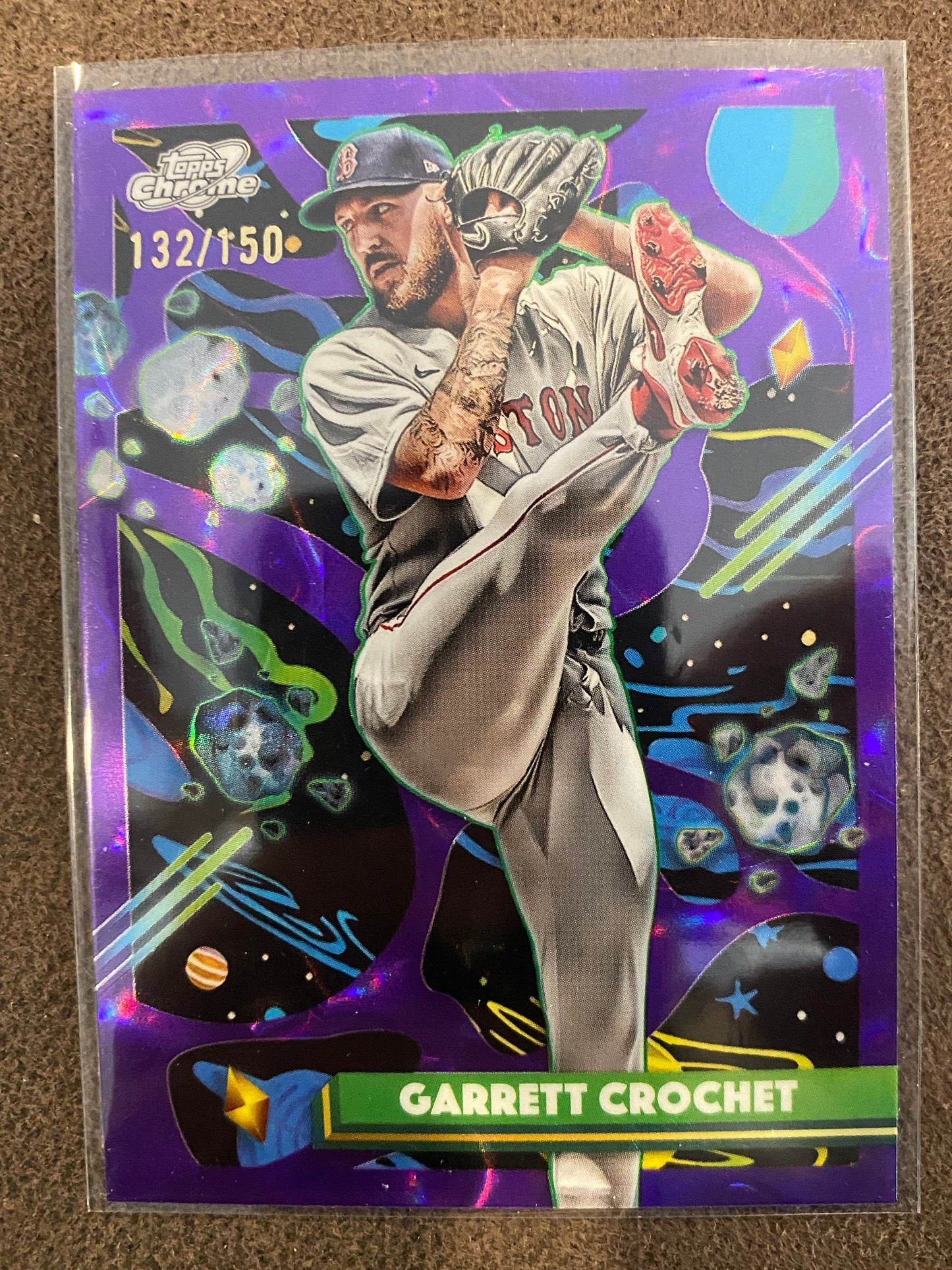 Garrett Crochet - 2025 Topps Chrome Cosmic - Purple /150 - Red Sox