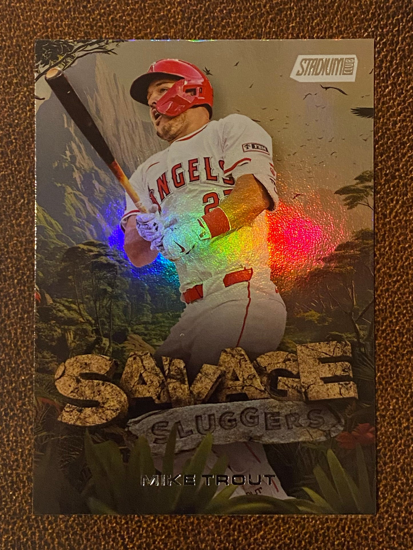 Mike Trout - 2025 Topps Stadium Club - Savage Sluggers Insert - Angels