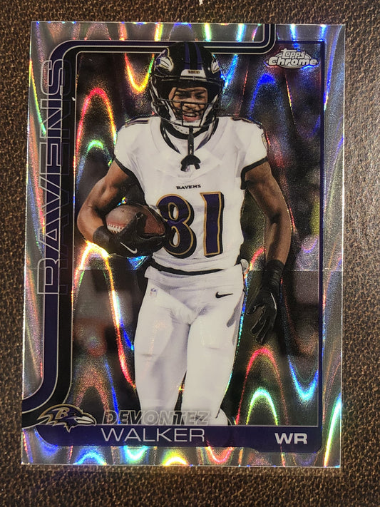 Devontez Walker - 2025 Topps Chrome - Raywave Refractor - Ravens