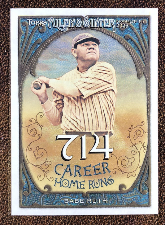 Babe Ruth - 2026 Topps Allen & Ginter - Career Insert (CR-34) - Yankees