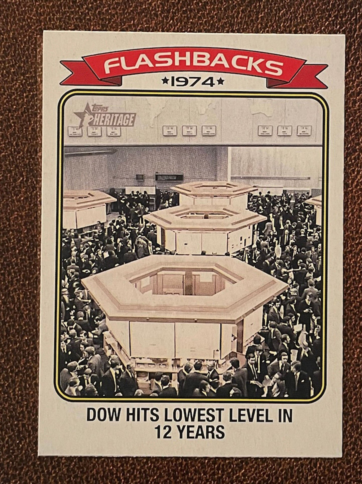 DOW Hits Low Level - 2023 Topps Heritage - Flashbacks 1974 Insert