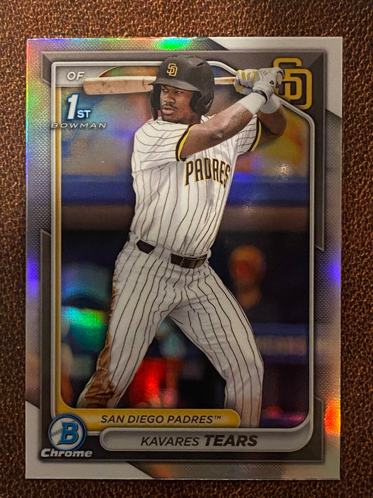 Kavares Tears - 2024 Bowman Draft - Refractor - Padres