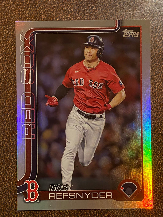 Rob Refsnyder - 2025 Topps Series 1 - Rainbow Foil - Red Sox