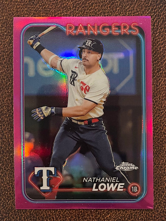 Nathaniel Lowe - 2024 Topps Chrome - Pink Refractor - Rangers