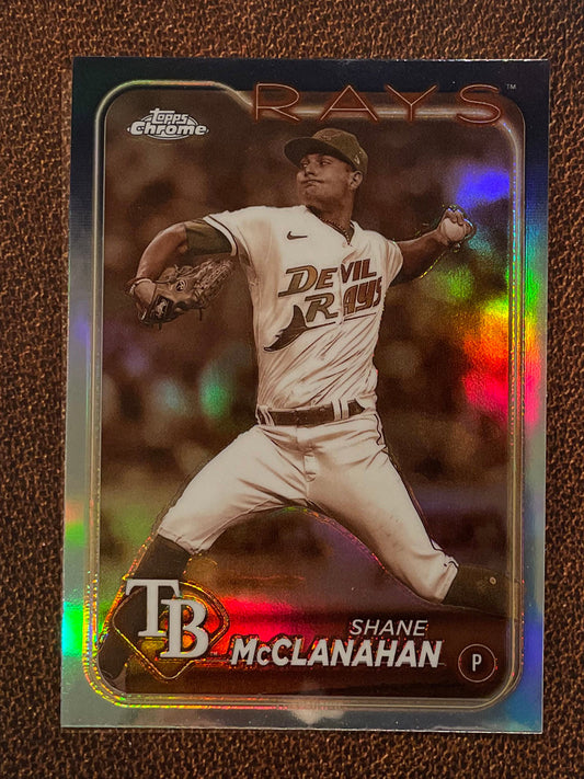 Shane McClanahan - 2024 Topps Chrome - Sepia Refractor - Rays