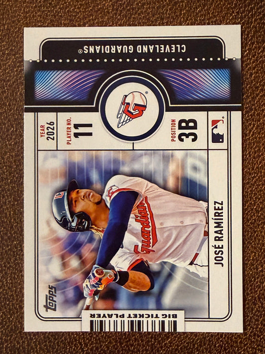 Jose Ramirez - 2026 Topps Series 1 - Big Ticket Player Insert - Guardians