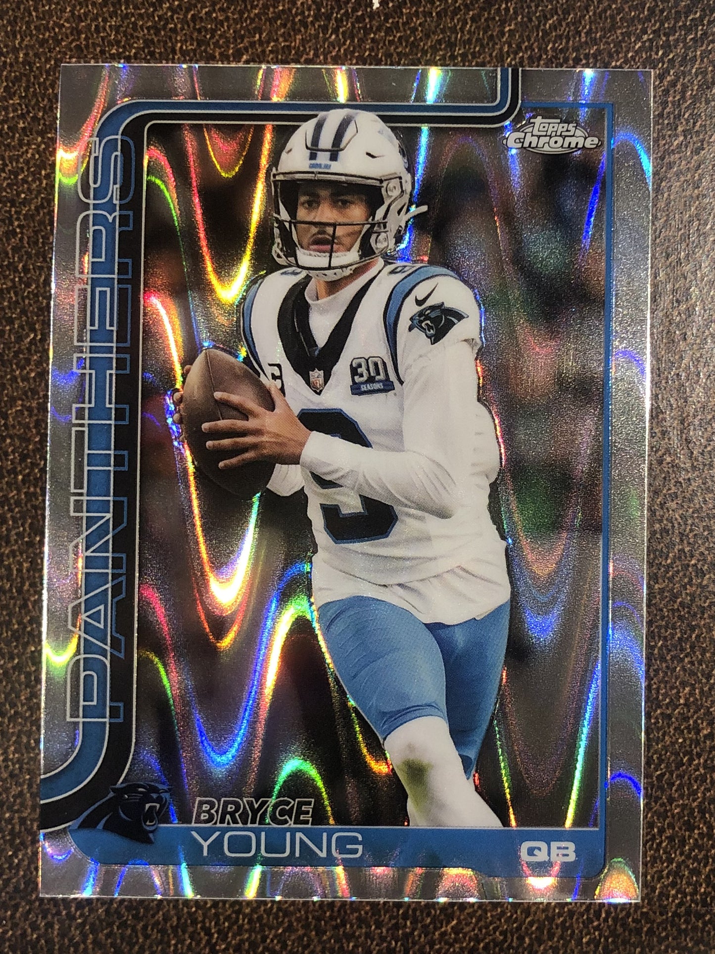 Bryce Young - 2025 Topps Chrome - Raywave Refractor - Panthers