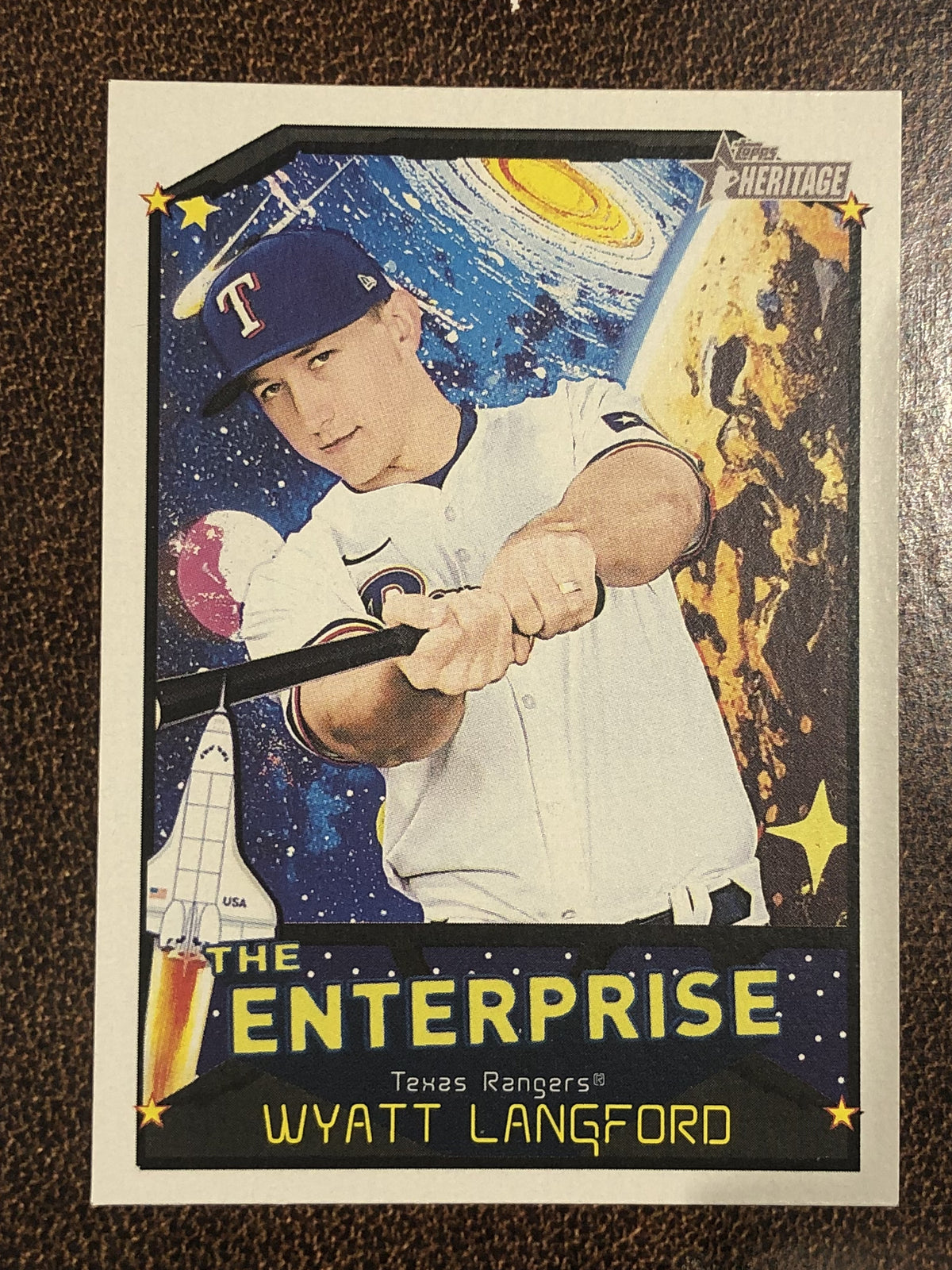 Wyatt Langford - 2026 Topps Heritage - The Enterprise - Rangers