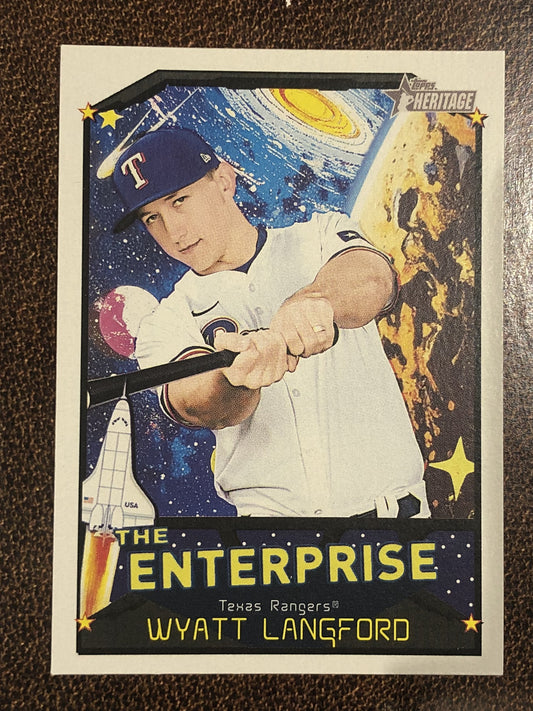 Wyatt Langford - 2026 Topps Heritage - The Enterprise - Rangers