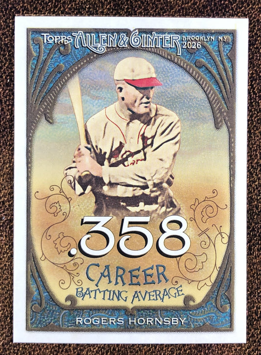 Rogers Hornsby - 2026 Topps Allen & Ginter - Career Insert (CR-33 - Cardinals