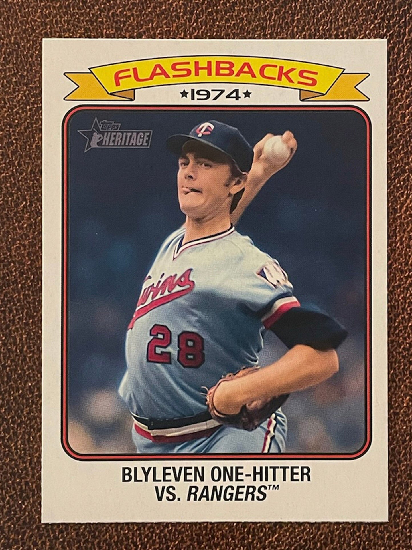 Blyleven One-Hitter - 2023 Topps Heritage - Flashbacks 1974 Insert - Twins