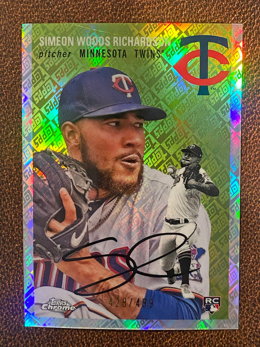 Simeon Woods Richardson - 2023 Topps Chrome Platinum Anniversary - Logofractors /499 - Twins