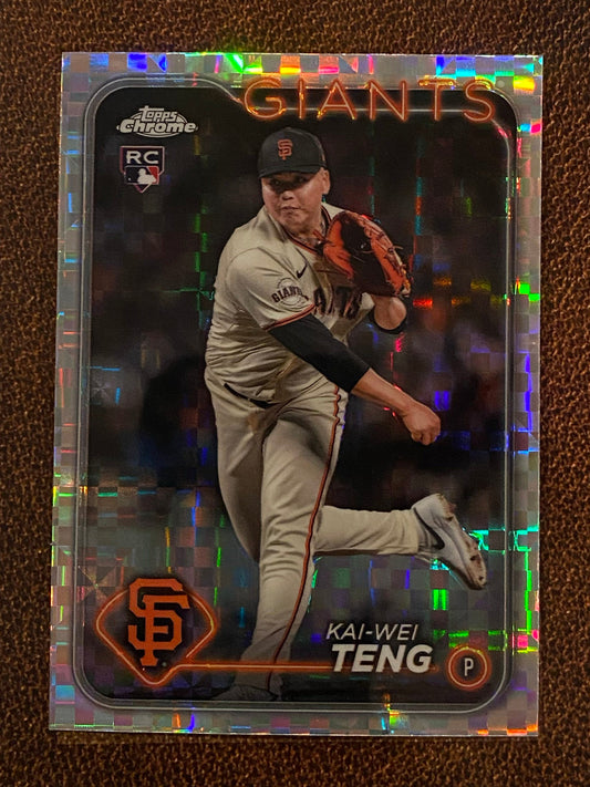 Kai Wei Teng - 2024 Topps Chrome Update - XFractor - Giants