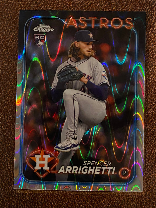 Spencer Arrighetti - 2024 Topps Chrome Update - Raywave Refractor - Astros