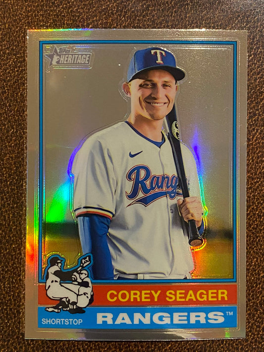 Corey Seager - 2025 Topps Heritage - Refractor - Rangers
